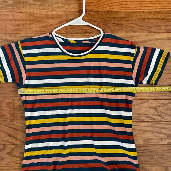 Madewell Lennie Stripe Crewneck Tee Womens X-Small Whisper Cotton Basic Casual - Picture 10 of 11